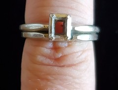 Vintage 18K White Gold Ring Lot Bands Empty Settings 4.27g Emerald Cut Signed AJ