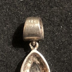 925 Sterling Silver Pendant Charm Tear Drop Pear Shape