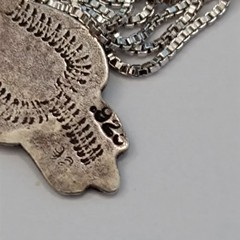 VTG Artisan Silver Two Birds Pendant Necklace Boho Spiritual Vintage Dove 925