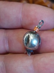 Antique Armenian silver pendant Coral