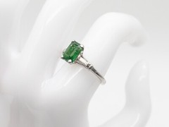 Vintage $6000 2.30ct Natural Tsavorite Garnet Diamond Platinum Ring 5g