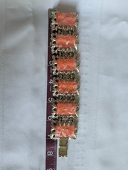 Moon Confetti Lucite Bracelet Mid-Century Retro Modernist Eames Era