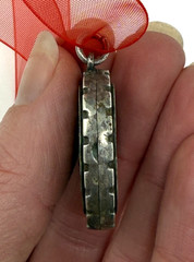 Victorian Double Sided Star Flower Locket English Puffed Sterling, c.1886