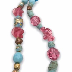 Womens Murano Glass Beaded Necklace Matched 56in Jewelry Vintage