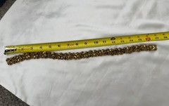 Vintage Gold Tone Twisted Rope Chain Statement Necklace Chunky 16.5”