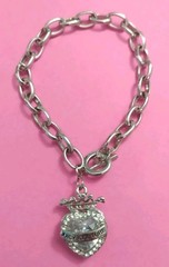 Vintage Juicy Couture Bracelet Crystal Heart