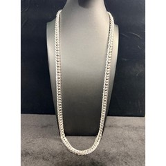 Monet Vintage Silver Tone Heavy Double Link Rope Chain Necklace Clasp 30 in 103g