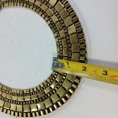 Vintage Brass Gold Tone Egyptian Revival Collar Necklace
