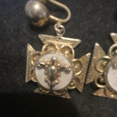 Vintage Mixed Earrings screw back Lot 6 Pcs Gold Silver Tone Metal No Stone