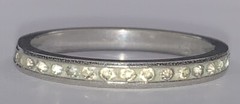 Vintage Sterling 925 Eternity Wedding Band Channel Set CZ Elegant Ring SZ 7.5