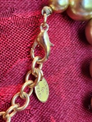 Erwin EP Pearl Goldtone Necklace & Clip Earrings Set Vintage 19″