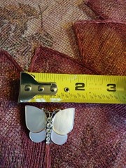 Monet Vintage Butterfly Mother of Pearl Rhinestone Brooch 90s/Y2k Era