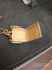 Antique W&H Co Gold-Filled Book Locket Engraved W Welchman Heirloom w/ Chain