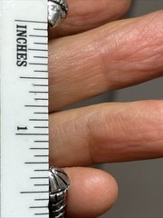 55. Vintage 925 Sterling Trinidad Cone end Twist Cuff bracelet 30.4g. 6 3/4′