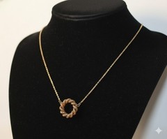 Red Interlocking Jade Necklace Estate Lot #4