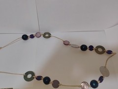 Vintage Artisan Boho Statement Necklace | Handmade Earth Tone Beads & Wood Mix