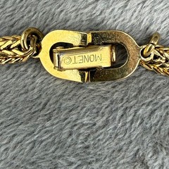 Vintage Monet Necklace Gold Tone Bolo Slide Tassel 20”