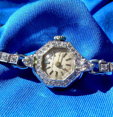 ORIGINAL TIFFANY & Co Antique Art Deco DIAMOND PLATINUM Cocktail WATCH Antique