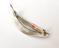 Brooch Leaf 835 Silver THEODOR KLOTZ Pforzheim “TEKA” Z762