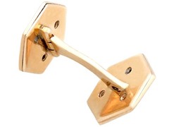 Antique French 0.24 Ct Diamond Platinum Set 14k Rose Gold Cufflinks