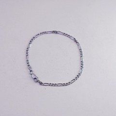 7.5”, 2mm, Vintage sterling 925 silver flatten curb bracelet