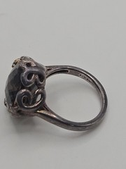Vintage Sterling Silver Smoky Quartz Crystal Ring Size 7