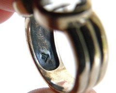 Silpada Sterling Silver CZ Hematite Quartz Wine Flight Ring Size 5