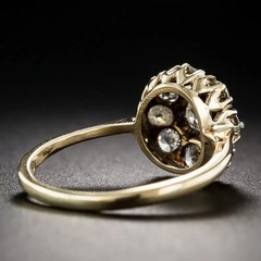 Art Deco Antique 3.50 Ct White Diamond Vintage Wedding Ring 14K Yellow Gold FN