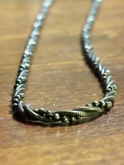 Vintage Unique Link Bead Wrap Sterling Silver Italy “ Unknown Hallmark “