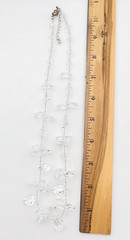 Vintage Faceted Clear Glass Crystal Necklace 21 in