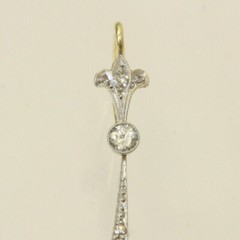 Dangle Drop Engagement Earrings 2.4 Ct Simulated Diamond 14K White Gold Over
