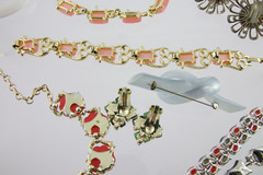 Lot of 12 Moonglow Thermoset Jewelry Necklace Bracelet Brooch Hair Scarf Slide