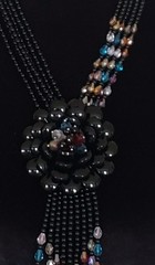 Joan Rivers RETIRED “Starlet Style ” Sautoir Necklace in Black