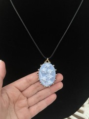 Vintage Style Flower Cameo Necklace Handmade