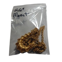 Monet gold tone pendant necklace