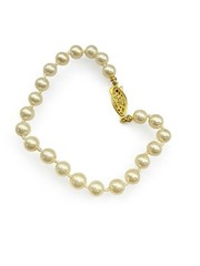 Vintage 6mm Faux Pearls Bracelet Individually Knotted 7”