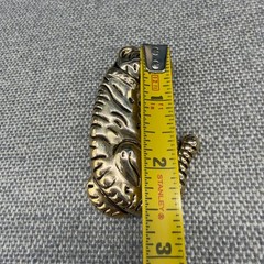 Vintage Brooch Tiger Cheetah Big Cat Gold Tone 2.5 Inches