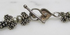 SAKI Vintage Sterling Silver Textured Bracelet & Necklace Set ~ 74grams ~ 7-A369
