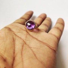 925 Starling Silver Created Amethyst Ring Size 7 Handmade Art And Deco Victorian