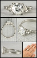Art Deco 3.10 Ct Diamond Antique Vintage Wedding Ring 925 Sterling Silver