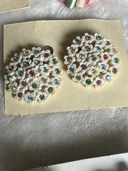 Vintage Lot 10 Good Quality Earrings! Signed Japan Lucite Bead Celluloid EC!