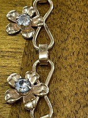 Vintage Barclay 1/20 12kt G. F. Floral Rhinestone Necklace