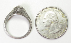 Antique Art Deco 1920’s Diamond 18KW Engagement Ring Size 6 UK-L1/2 EGL USA