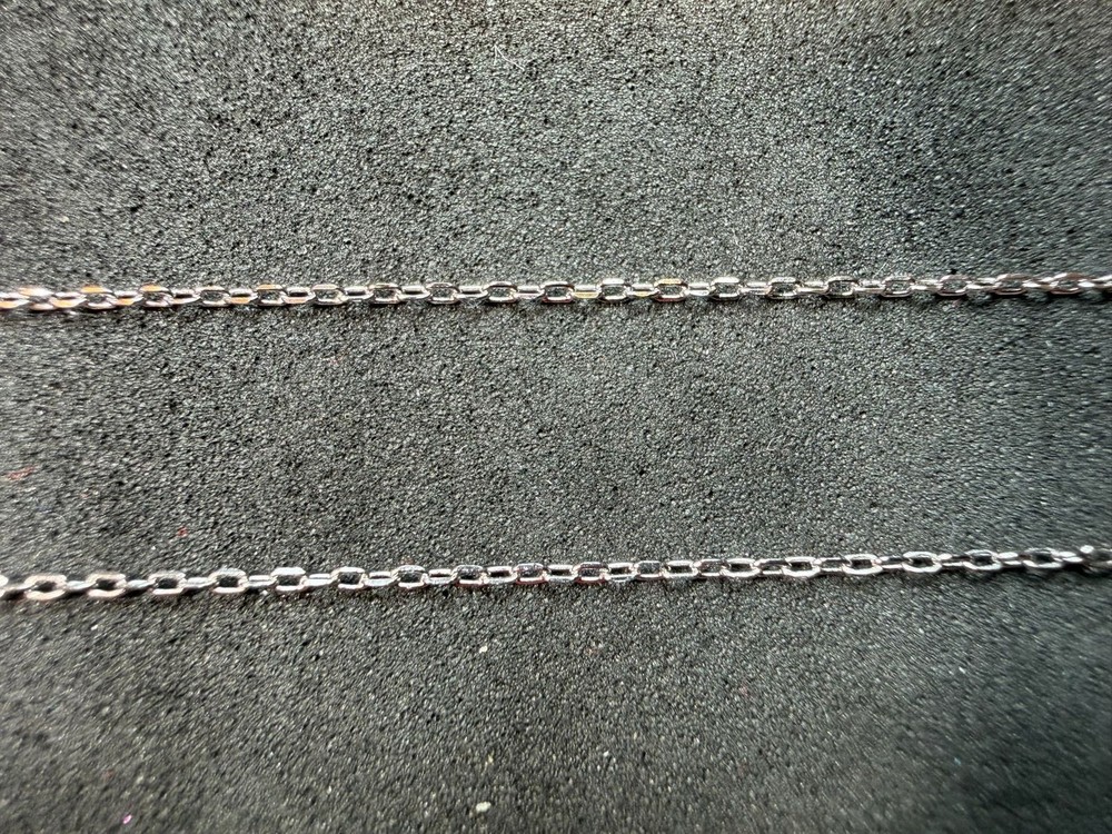 1.06g Vintage Sterling Silver 925 Adjustable Cable Chain Link Necklace 21 in M