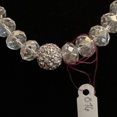 Vintage Crystal Clear Facet Cut Beads With Rhinestone/crystal Center Bead Adjust