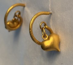 Vintage Revlon Pierced Goldtone Dangle Earrings