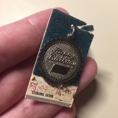 Vintage 1960s Griffith Sterling Happy Birthday Charm NOS