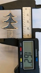 Vintage Mexico 925 Sterling Silver Modernist Tree Brooch Christmas Pin 1.5” 7g