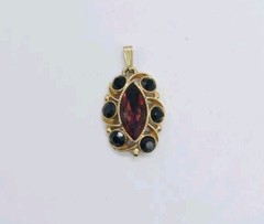 Sarah Coventry Pendant Lot of 2 Gold Tone VINTAGE 1.25 in Estate