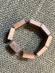 Vintage Stretch Wooden Vermont Mt. Mansfield Ski Bracelet